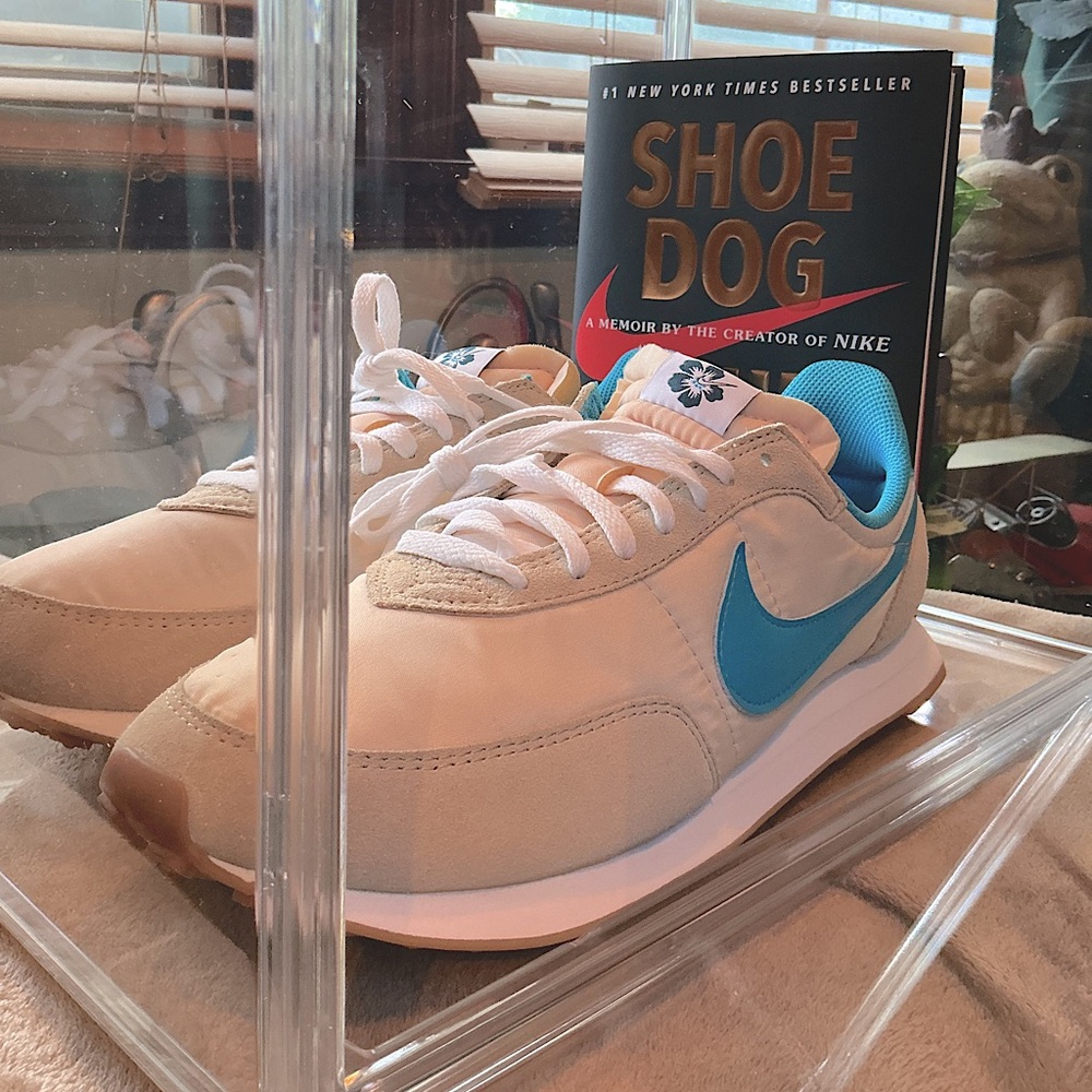 Nike Kids Tan and Blue Sneakers